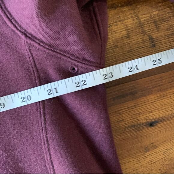 LL Bean 1912 Womens Pullover Hooded Sweatshirt Wine Sz M - Picture 8 of 10